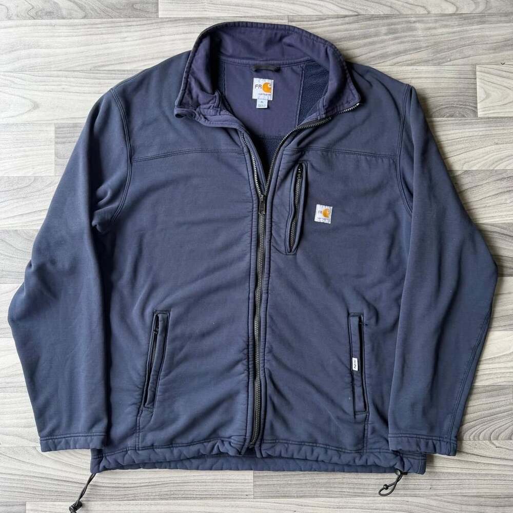 Carhartt FR Flame Resistant Quarter Zip Full Zip Sweatshirt Jacket XL